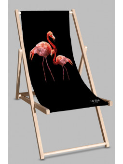 Leżak Black Flamingi